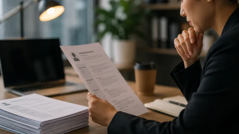 Recruiter reviewing CV